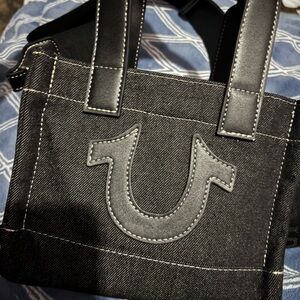 Black Denim Shoulder Bag